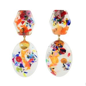 Moon & Lola ML xx TP Confetti Post Drop Earrings